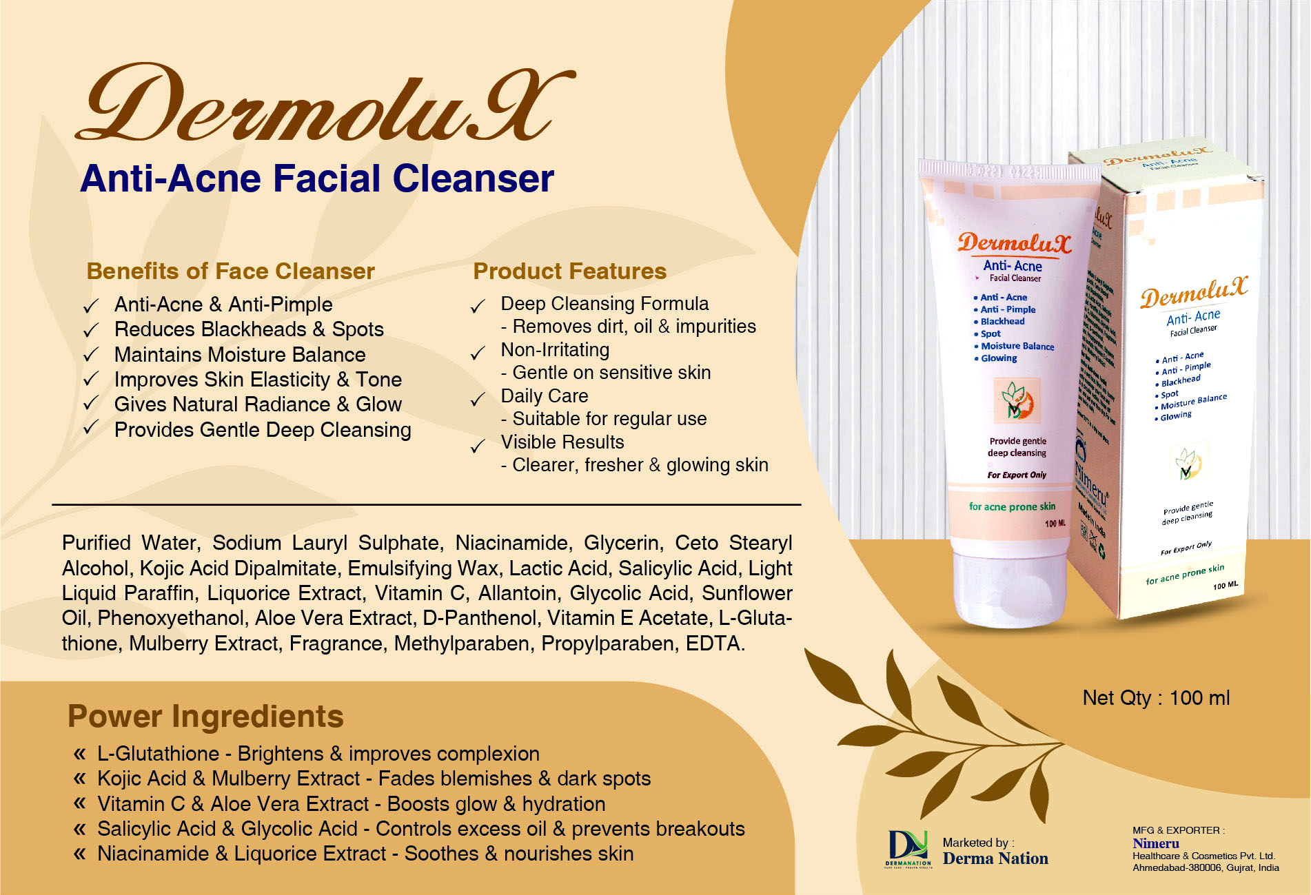 DermoluX Anti Acne Facial Cleanser